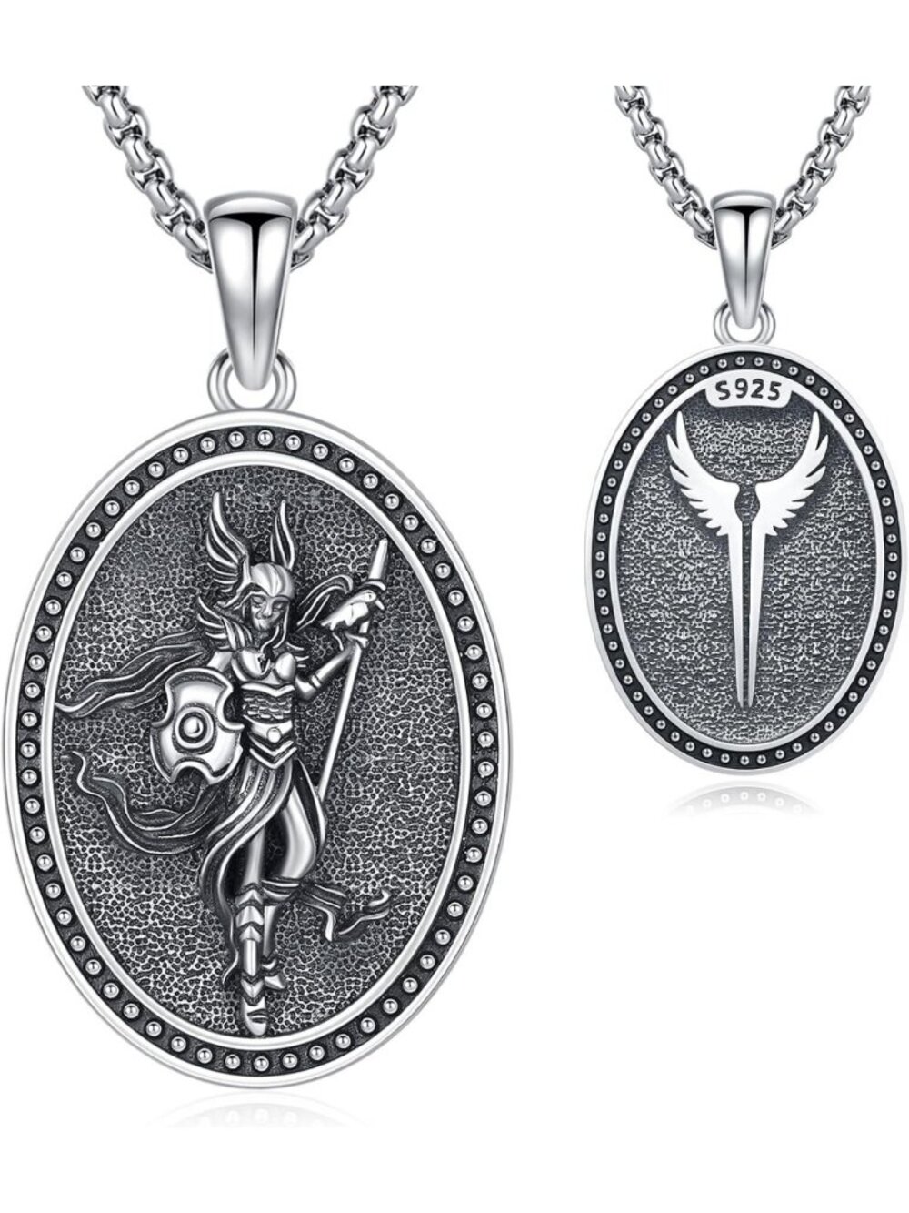 Triple Moon Goddess Necklace | Sterling Silver Amulet | Wiccan Witchy Jewelry
